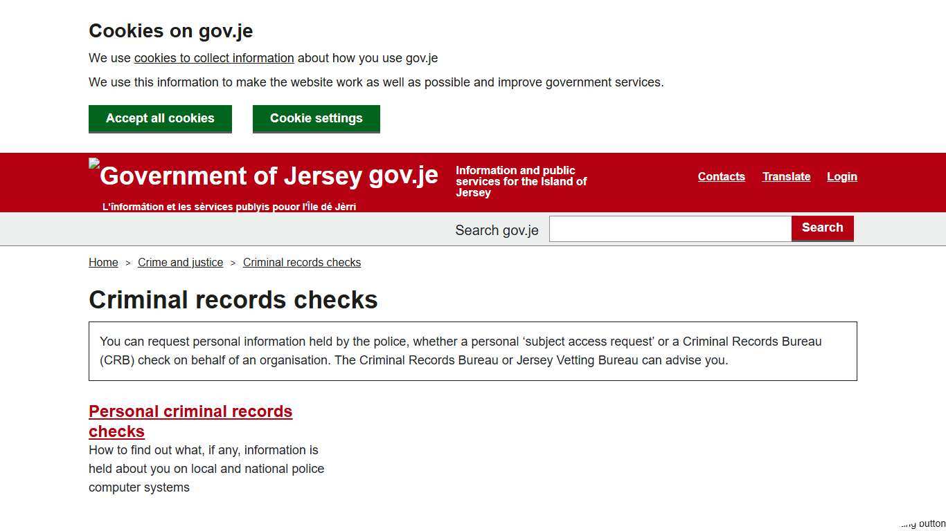 Criminal records checks