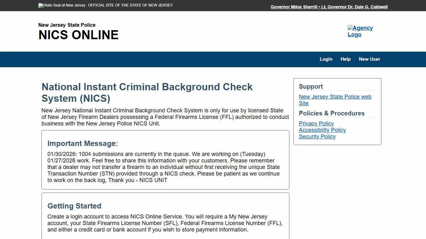 National Instant Check System